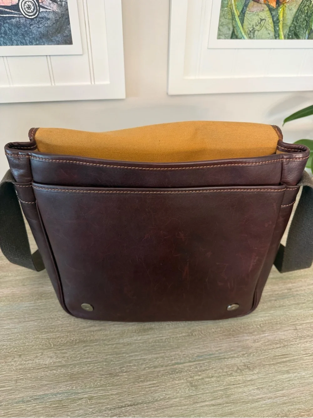 RARE VTG Levenger by Tusting Leather Messenger Bag Made in England